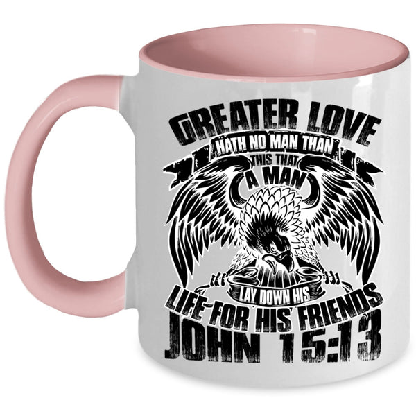 Funny Gift For Police Coffee Mug, Creater Love Hath No Man Accent Mug