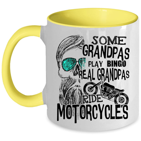 Awesome Grandpas Coffee Mug, Real Grandpas Ride Motorcycles Accent Mug