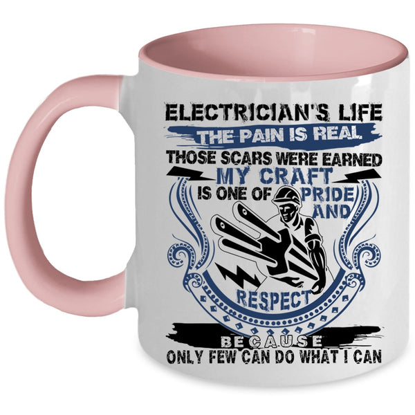 Cool Gift For Electricians Coffee Mug, Electrician's Life Accent Mug