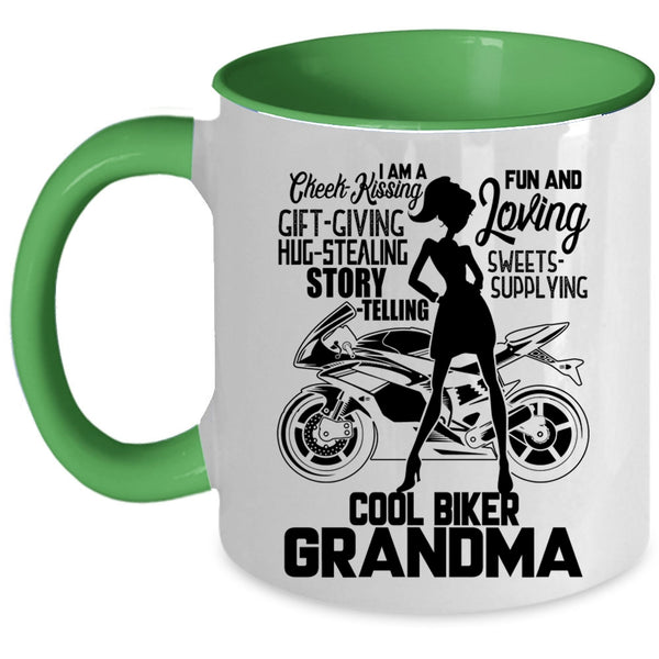 Cool Biker Grandma Coffee Mug, I Am A Cool Biker Grandma Accent Mug