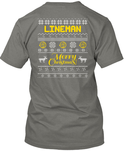 Lineman Merry Christmas T Shirt, Being A Lineman T Shirt