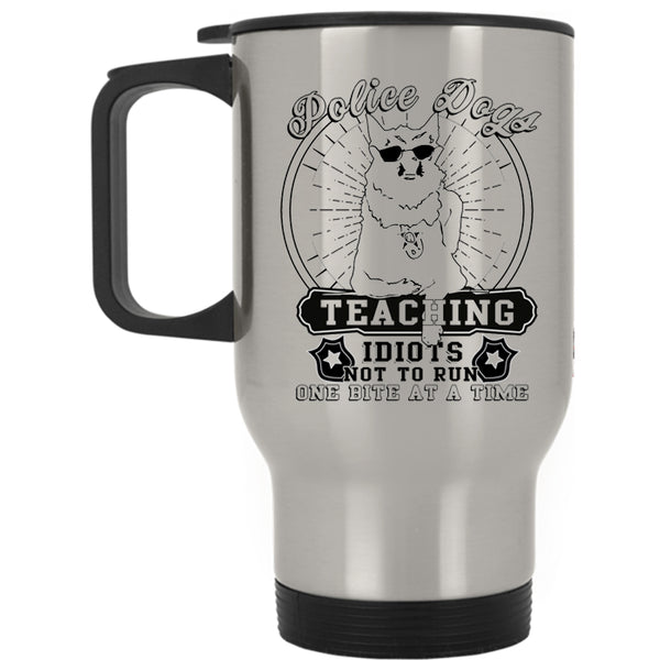Cool Dogs Travel Mug, Police Dogs Teaching Mug