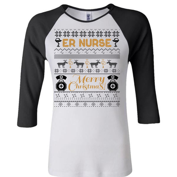 ER Nurse Merry Christmas T Shirt, I Love Nursing T Shirt, Awesome T-Shirts