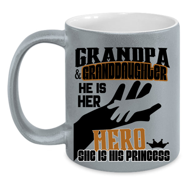 Best Grandpa Coffee Mug, Grandpa And Granddaughter Accent Mug