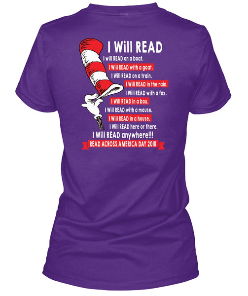 The Cat in the Hat T Shirt 2018, I Will Read Anywhere T Shirt, I Will Read In A Box T Shirt