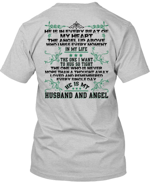 He Is My Husband And Angel T Shirt, I Love Husband T Shirt