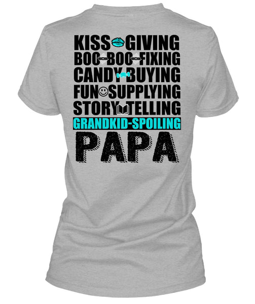 Grandkid-Spoiling Papa T Shirt, I Love Papa T Shirt