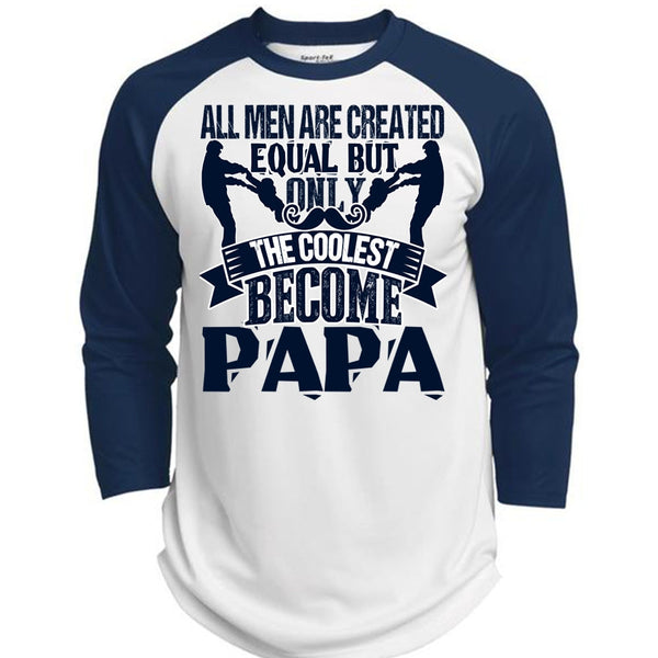 Only The Coolest Become Papa T Shirt, I Love Papa T Shirt, Awesome T-Shirts  (Polyester Game Baseball Jersey)