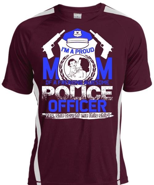 I'm A Proud Mom T Shirt, Awesome Police Officer T Shirt, Cool Shirt