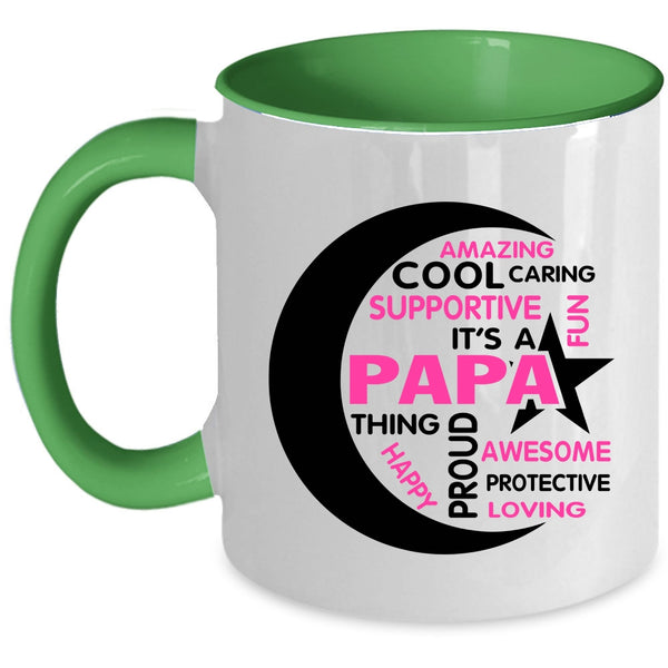 Proud To Be Papa Coffee Mug, It's Papa Thing Accent Mug