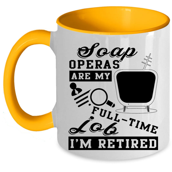 Cool Gift For Grandparent Coffee Mug, I'm Retired Accent Mug
