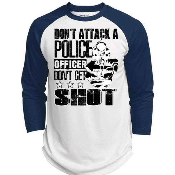 Don't Attack A Police Officer T Shirt, I Love Police T Shirt, Awesome T-Shirts  (Polyester Game Baseball Jersey)