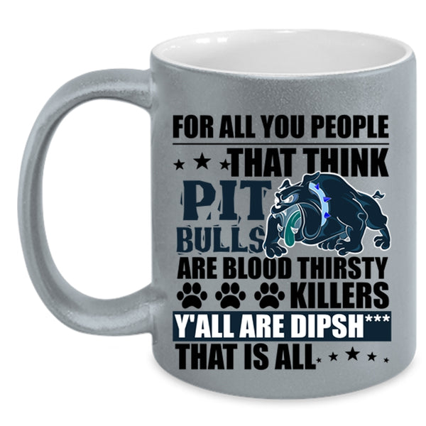 Lovely Pit Bull Lovers Coffee Mug, Cute Pitbulls Accent Mug