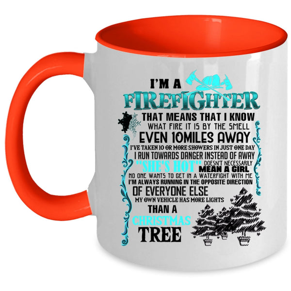 Christmas Tree Coffee Mug, I'm A Firefighter Accent Mug