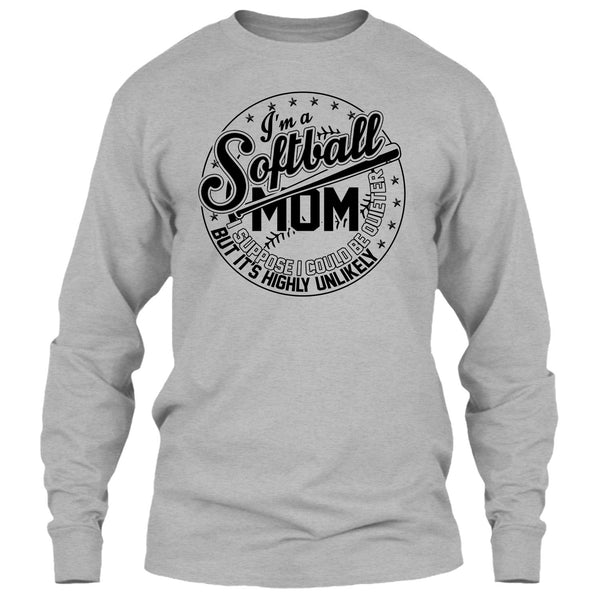 I'm A Softball Mom T Shirt, Sporty Mom T Shirt