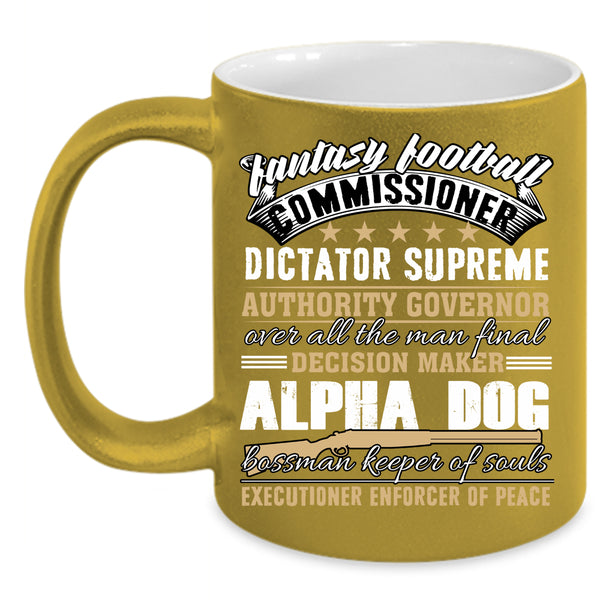 Fantasy Football Commissioner Coffee Mug, Gift For Dad Coffee Cup