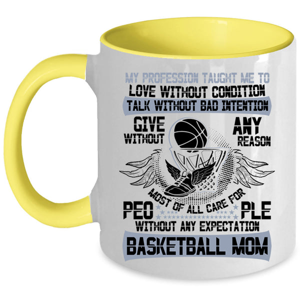 Best Gift For Mommy Coffee Mug, Basketball Mom Accent Mug