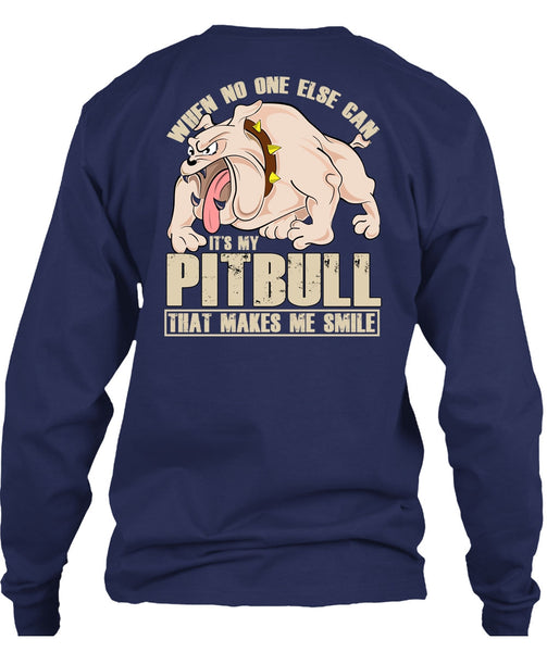 It's My Pit Bull T Shirt, Makes Me Smile T Shirt