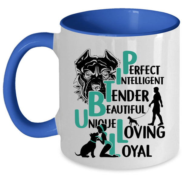 Lovely Pitbull Lovers Coffee Mug, Pitbull Accent Mug