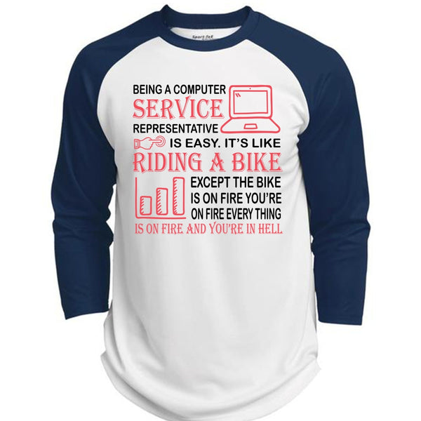 Being A Computer Service Representative Is Easy T Shirt, Career T Shirt  (Polyester Game Baseball Jersey)