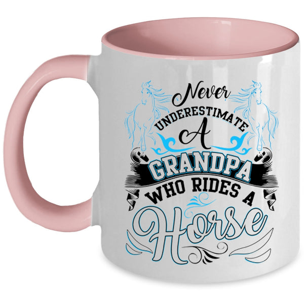 Awesome Grandpas Coffee Mug, Grandpa Rides A Horse Accent Mug