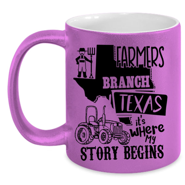 Where My Story Begins Coffee Mug, Farmers Branch Texas Accent Mug