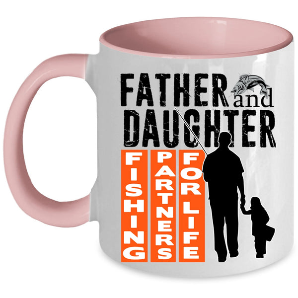 Fishing Partners For Life Coffee Mug, Father And Daughter Accent Mug