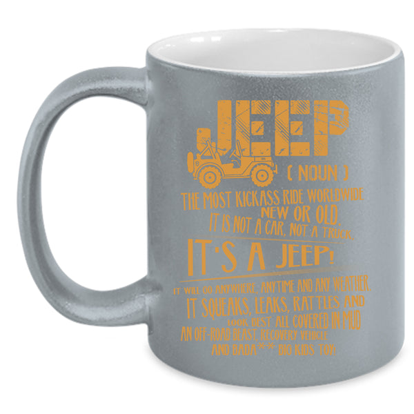Jeep Coffee Mug, Cool Gift For Jeep Driver Coffee Cup