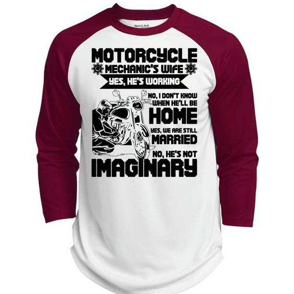 Motorcycle Mechanic's Wife T Shirt, I Love Mechanic T Shirt, Awesome T-Shirts  (Polyester Game Baseball Jersey)