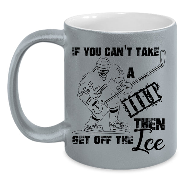 Funny Hockey Player Coffee Mug, Cool Ice Hockey Accent Mug