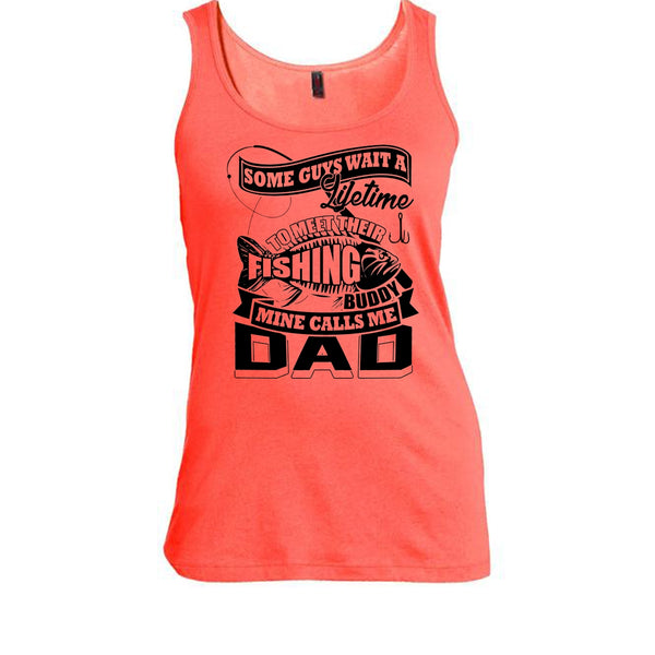 Their Fishing Buddy T Shirt, Coolest Fishing Dad Tank Top