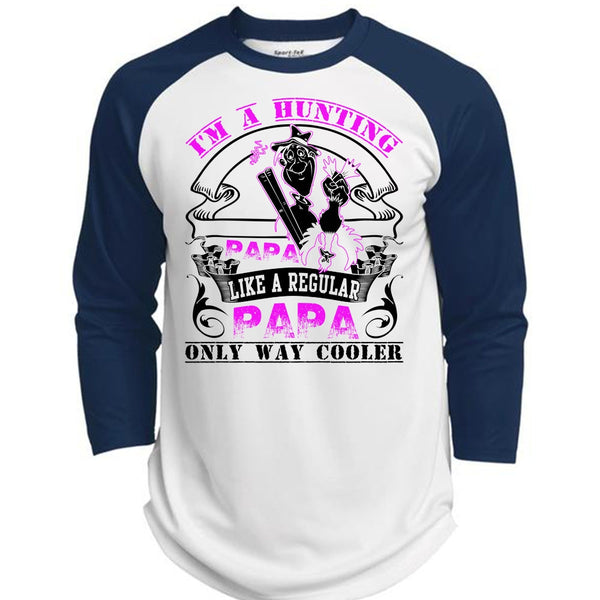 I'm A Hunting Papa T Shirt, I Love Hunting T Shirt, Awesome T-Shirts  (Polyester Game Baseball Jersey)