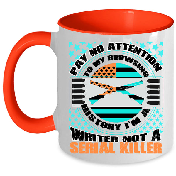 Cool American Flag Coffee Mug, I'm A Writer Accent Mug
