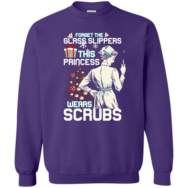 This Princess Wears Scrubs T Shirt, Coolest Nurse Merry Christmas Sweatshirt