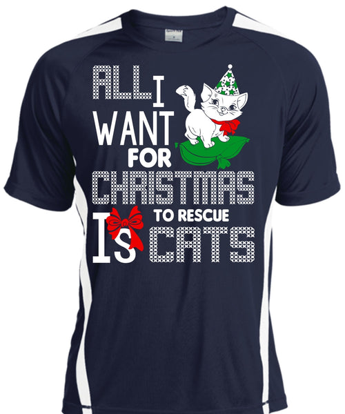 All I Want For Christmas To Rescue Is Cats T Shirt, Pet My Cat T Shirt, Cool Shirt