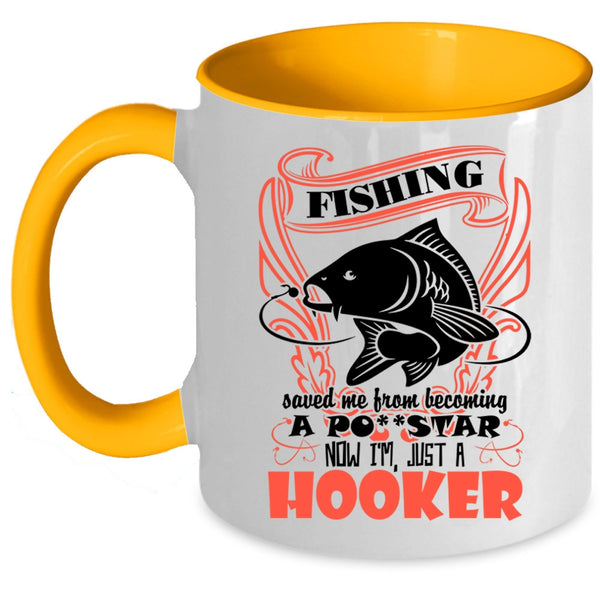 Cute Gift For Fisher Coffee Mug, Fishing Accent Mug