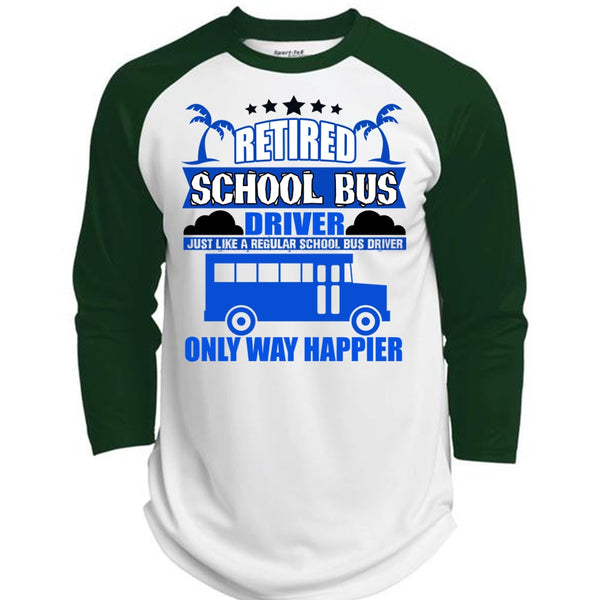 Retired School Bus Driver T Shirt, I Love Bus T Shirt, Awesome T-Shirts  (Polyester Game Baseball Jersey)