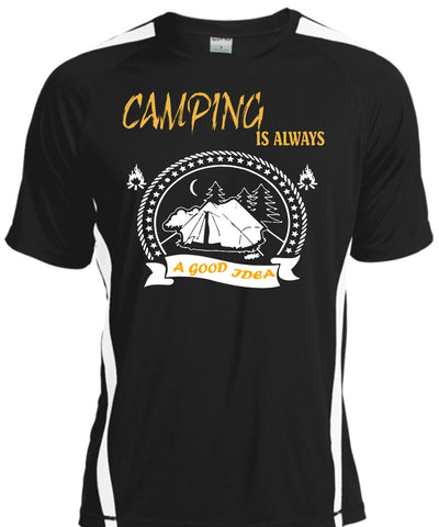 A black t-shirt with the shopify logo