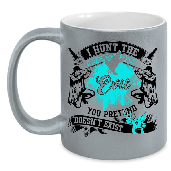 Cool Gift For Hunter Coffee Mug, I Hunt Accent Mug