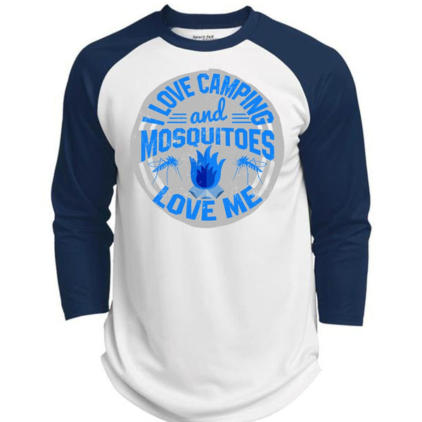 I Love Camping And Mosquitoes Love Me T Shirt, I Love Camping T Shirt, Awesome T-Shirts  (Polyester Game Baseball Jersey)