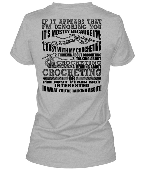 Reading About Crocheting T Shirt, I Love Crocheting T Shirt