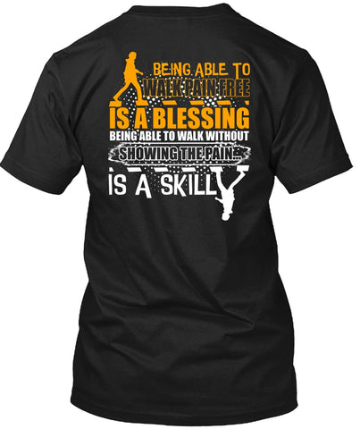 A black t-shirt with the shopify logo