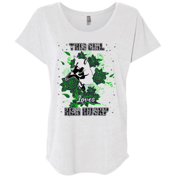 This Girl Loves Her Husky T Shirt, I Love Husky T Shirt, Awesome T-Shirts