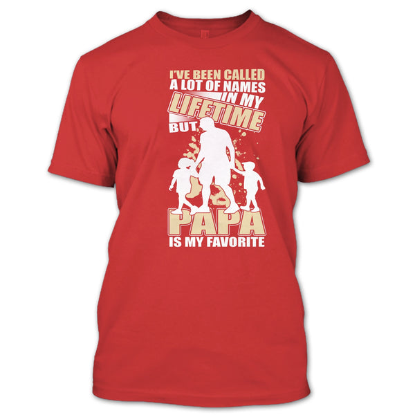 Father's Day Gift T Shirt, Papa Is My Favorite Name T Shirt