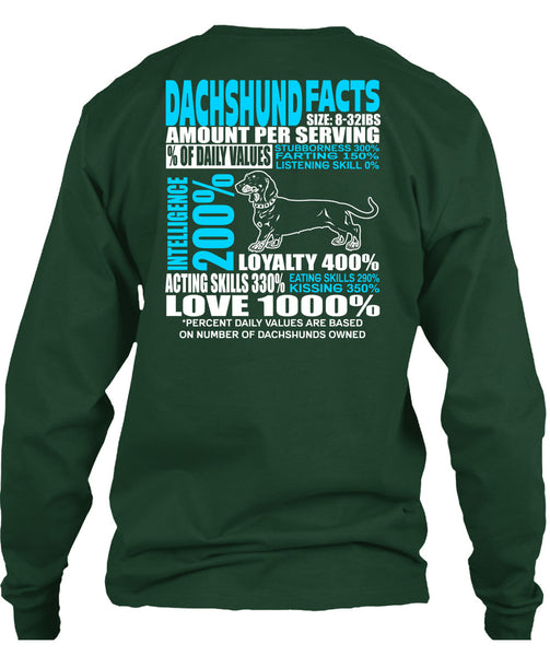Dachshund Facts T Shirt, Dachshund Owned T Shirt