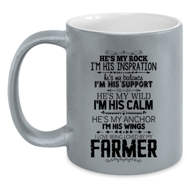 I Love Farmer Coffee Mug, I Love Being Loved By My Farmer Accent Mug