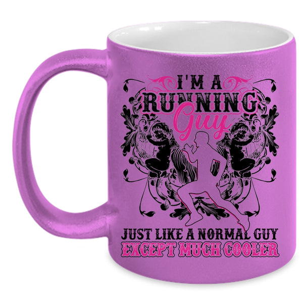 Cool Gift For Running Guy Coffee Mug, I'm A Running Guy Accent Mug