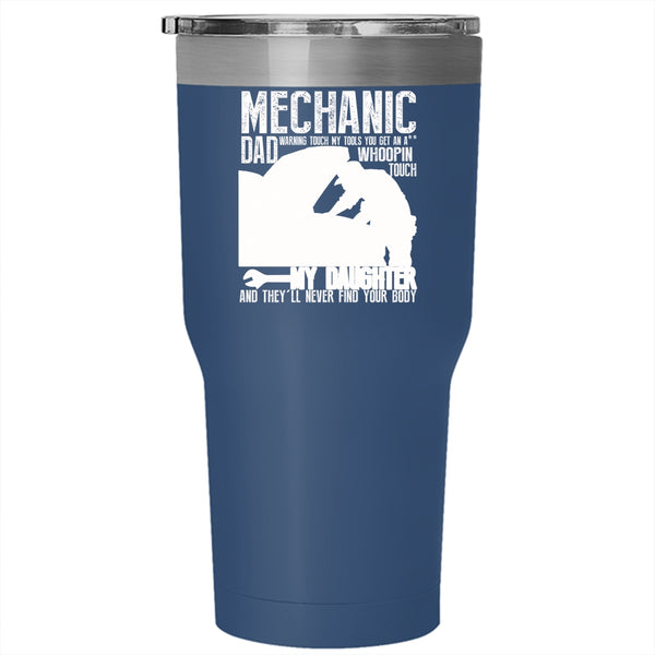 Mechanic Dad Tumbler 30 oz Stainless Steel, Best Gift For My Daddy Travel Mug