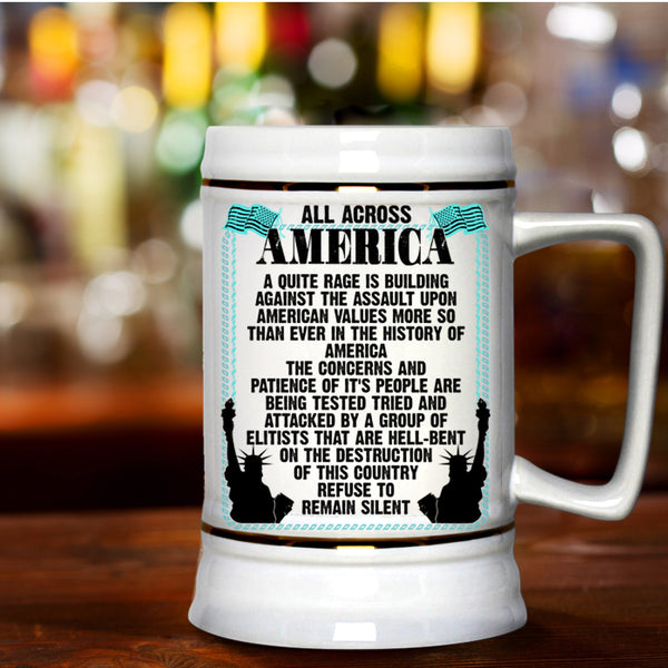 Cool Gift For My Friends Beer Stein 22oz, All Acrross America Beer Mug