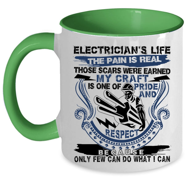 Cool Gift For Electricians Coffee Mug, Electrician's Life Accent Mug